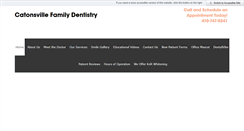 Desktop Screenshot of catonsvilledentist.com